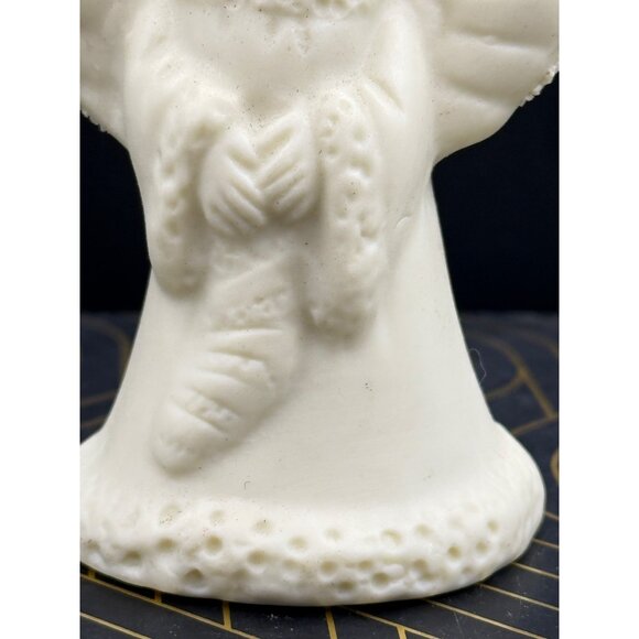 Vtg. Porcelain Angel Ornament With Knit Texture & Wings For Christmas Decor - Picture 3 of 8